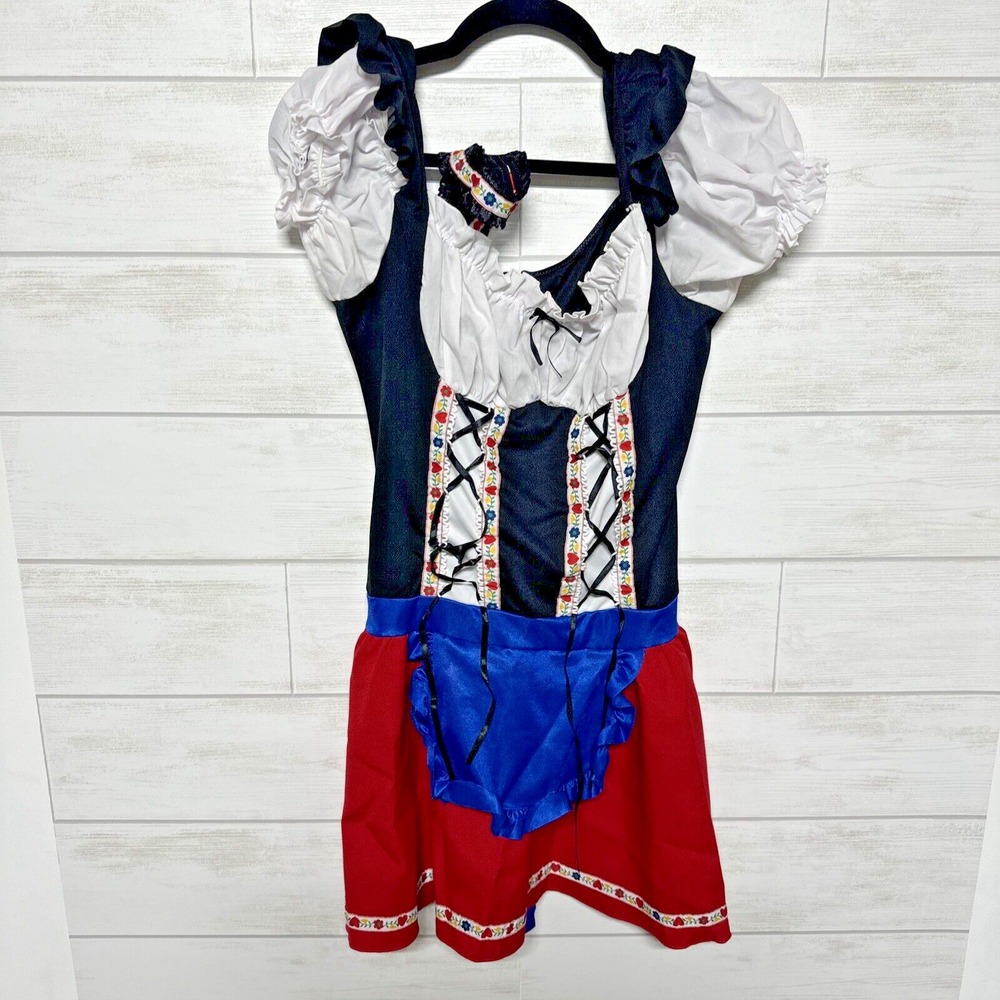 Frisky Fraulein Girl Halloween Costume Sz L Sexy Cosplay Costume Dress Chocker